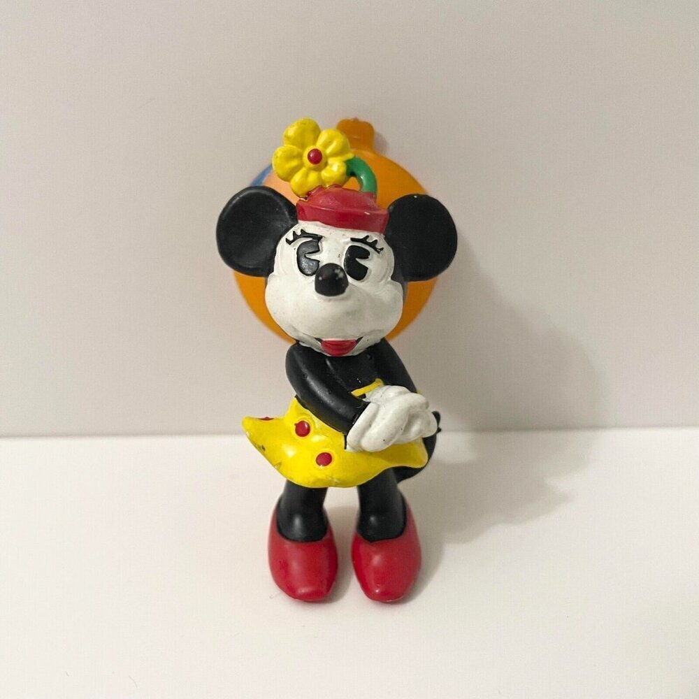 Vtg 1984 Minnie Mouse Bully Suction Cup Figure Disney Toy